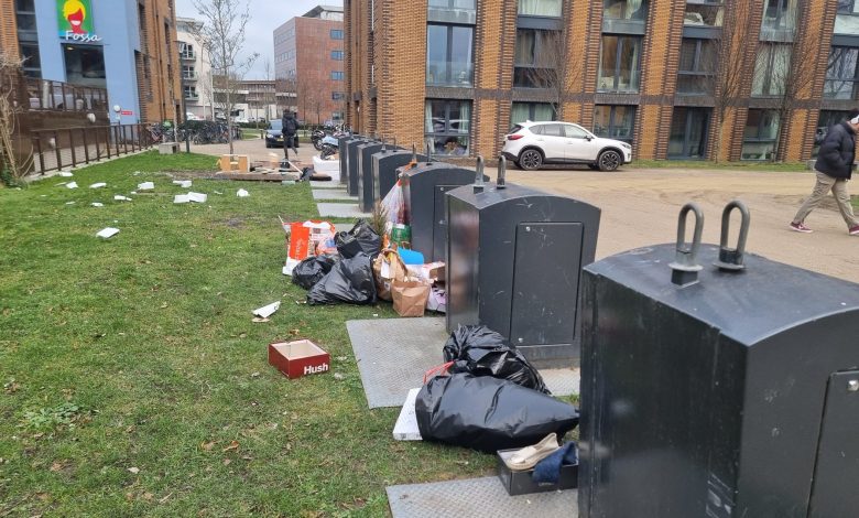 Talentplein Zwolle is regelmatig bezaaid met afval © RTV Focus Zwolle
