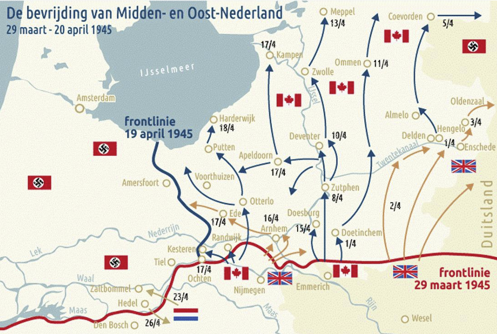 Nieuw: wandel in het spoor van de Canadese bevrijders door Zwolle en Overijssel