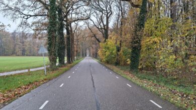 Nieuwe asfaltlaag Boxbergerweg tussen Wesepe en Eikelhof